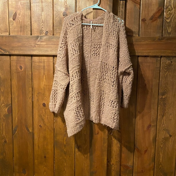 Free People Sweaters - Free People Lightweight Mauve Knit Cardigan